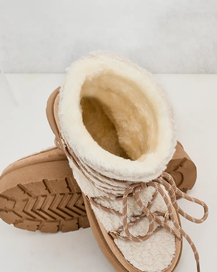 Royalfashion Дамски ботуши за сняг с връзки Evonie