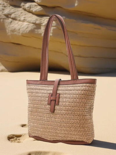 Royalfashion Голяма дамска чанта от слама