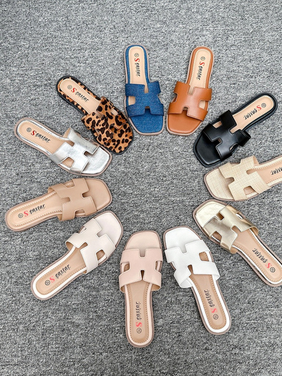 Royalfashion Женски чехли с плоска подметка Eval