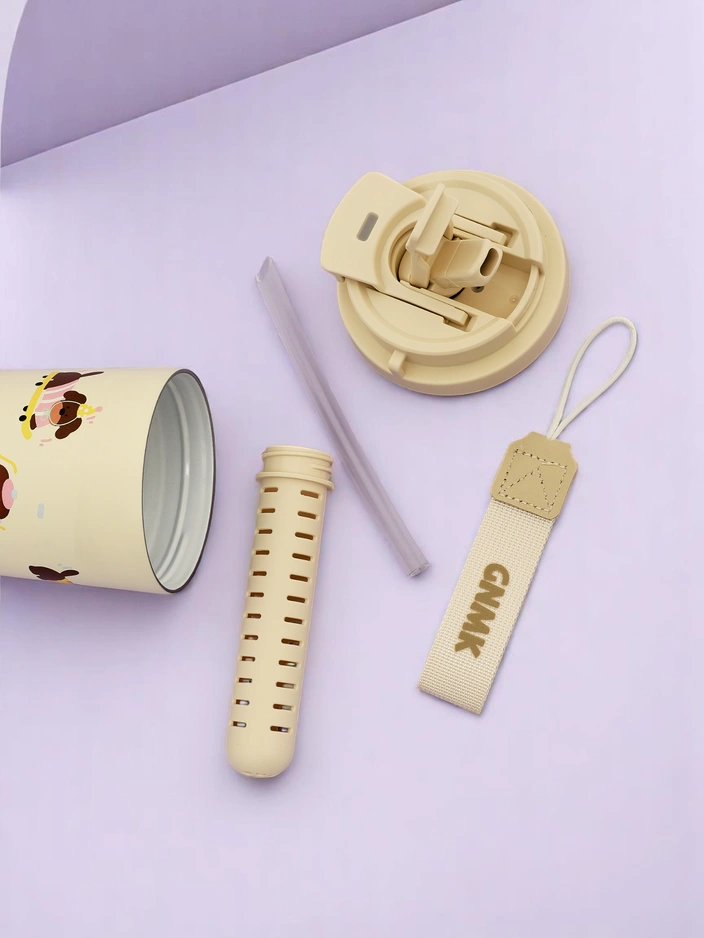 Royalfashion Термочаша с кошничка, сламка и кукла Happy Dog