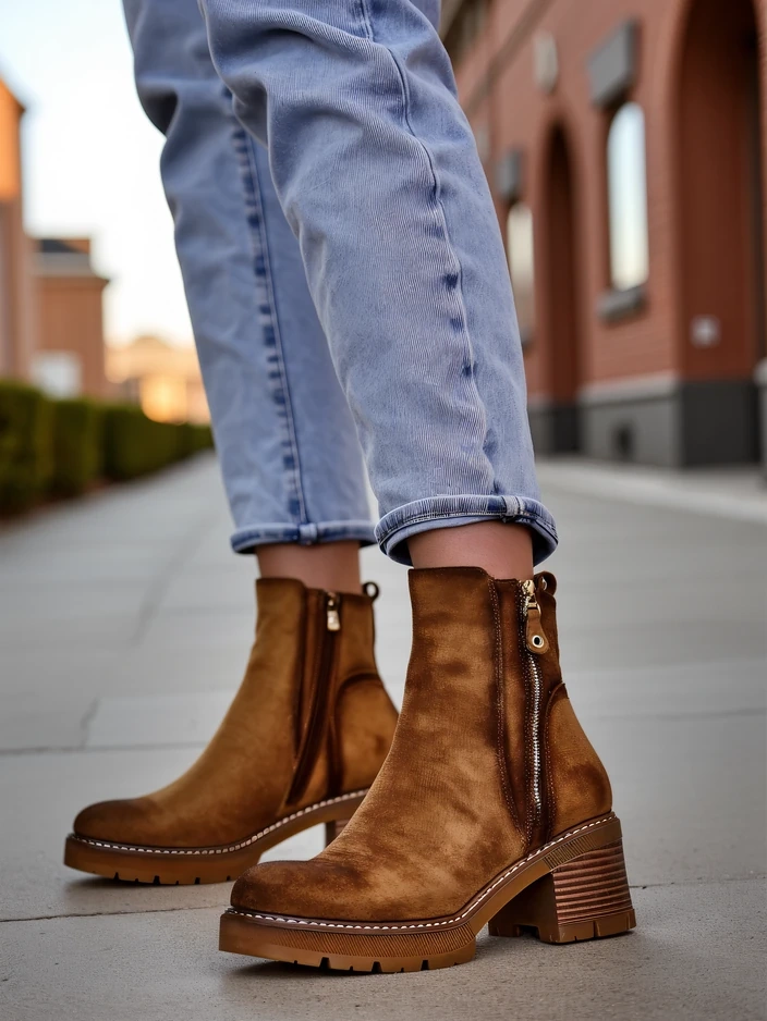 Royalfashion ЖЕНИШКИ БОТИ С МАЛКИ ТОКЧЕТА Fiefo