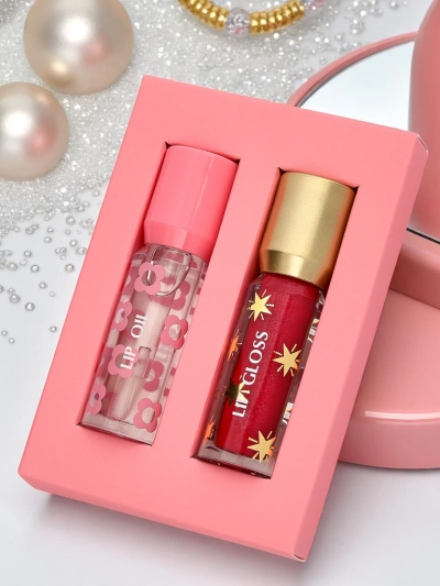 Блясък с брокат и безцветен блясък 2в1 Lady Bug