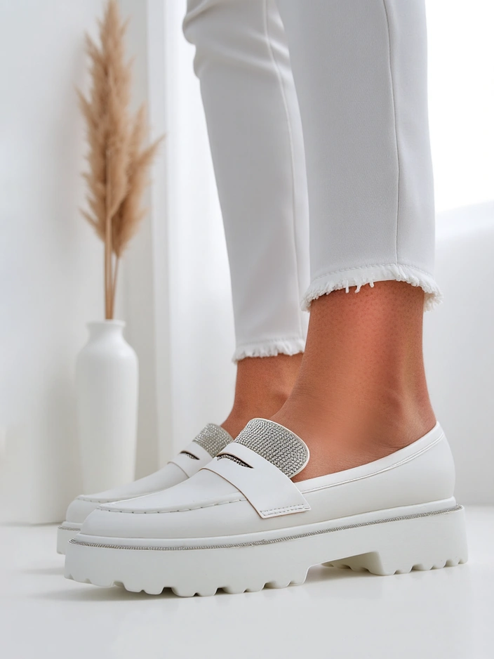 Royalfashion дамски мокасини с кристали Vinness