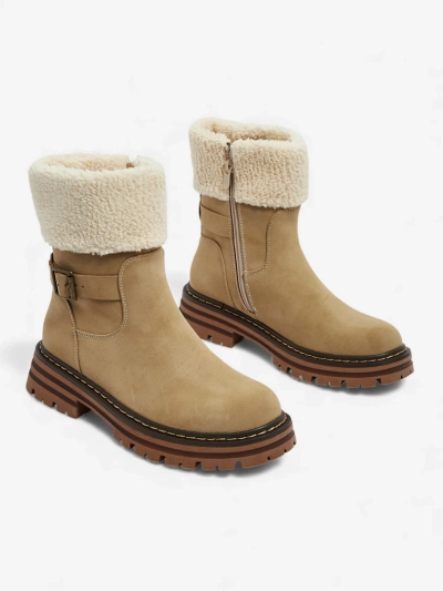 Дамски еко кожени боти с овча кожа Merli