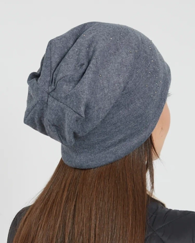 Дамска топла шапка Royalfashion с циркони