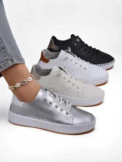 Royalfashion Дамски ажурни сникърси Luna Lace