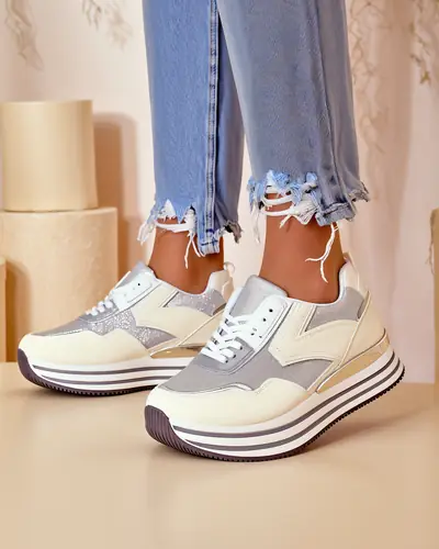 Royalfashion Дамски маратонки с брокат Borovis