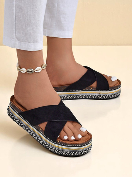 Royalfashion Дамски чехли на равна подметка Solea Deco