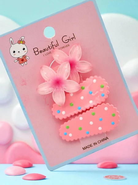 Комплект фиби за коса с флорален мотив