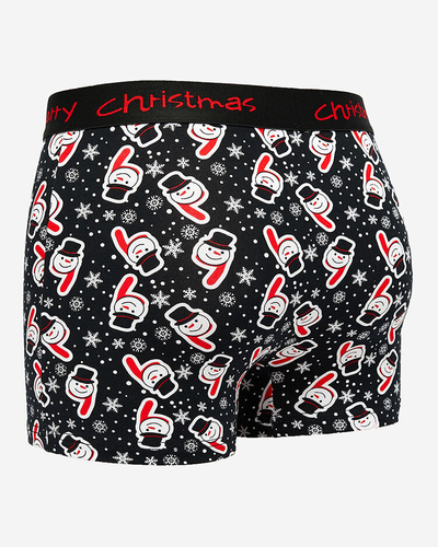 Royalfashion Коледни черни мъжки боксерки