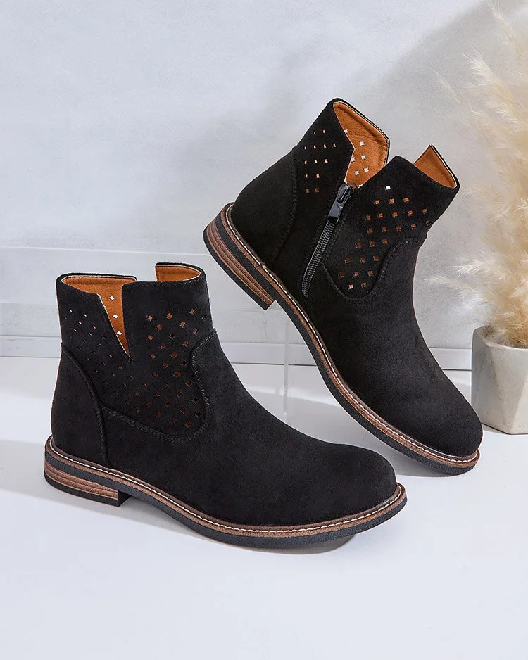 Royalfashion Светлокафяви дамски ботуши Rito