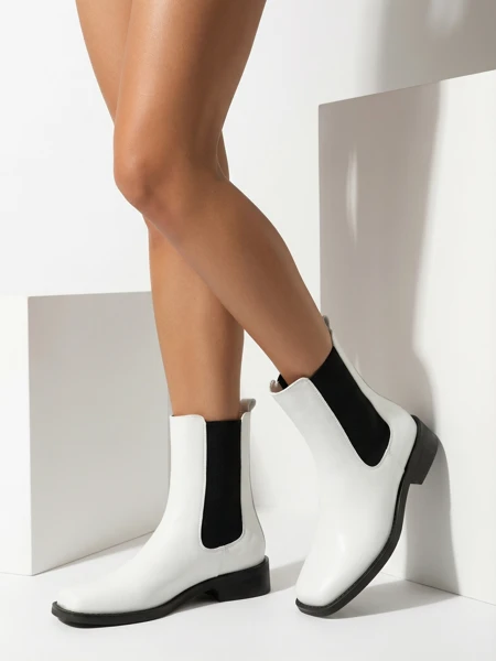 Дамски Боти Astra Бели Кожени Елегантни за Есента