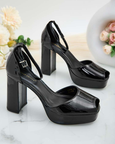 Royalfashion Дамски сандали Lefeyoa с лакиран ток