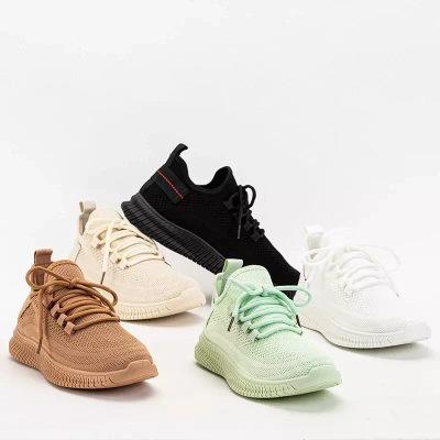 OUTLET Białe damskie sportowe buty Vaileno - Obuwie