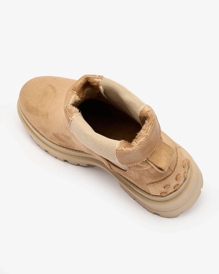 Royalfashion Дамски ботуши с изолация в цвят камила Comfy Walk