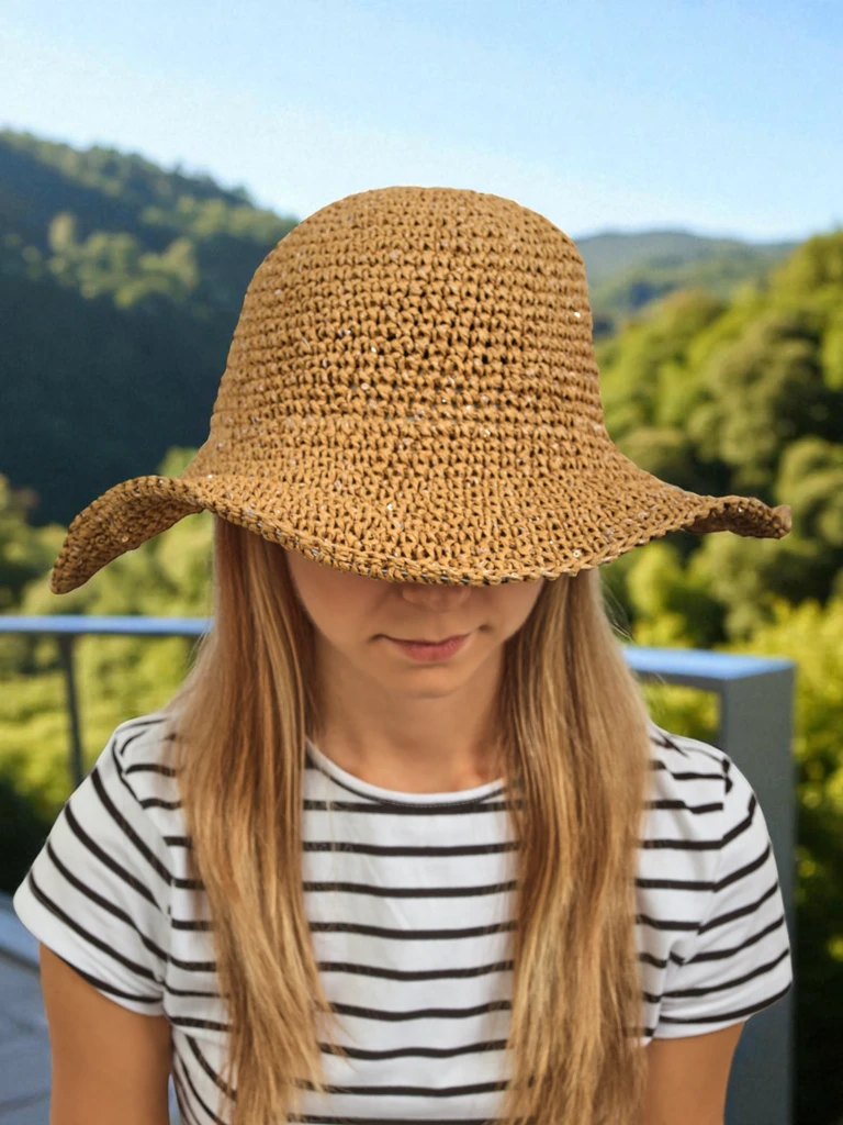 Royalfashion Дамска сламена шапка Lila Sun