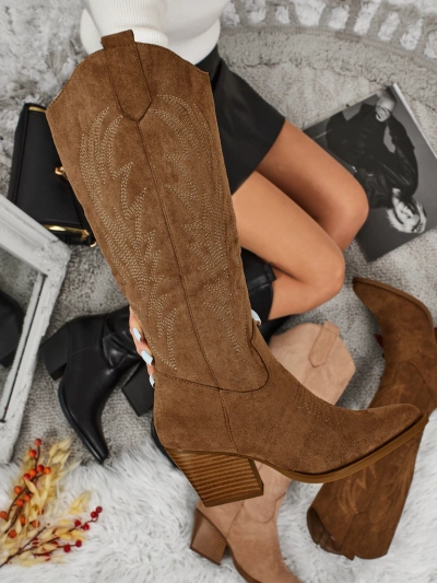 Дамски ботуши тип каубойки Marivelle