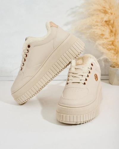 Royalfashion Затоплени дамски маратонки с кожа Sofi