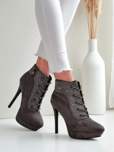 Обувки до глезена за жени Royalfashion с камъни Efelolo