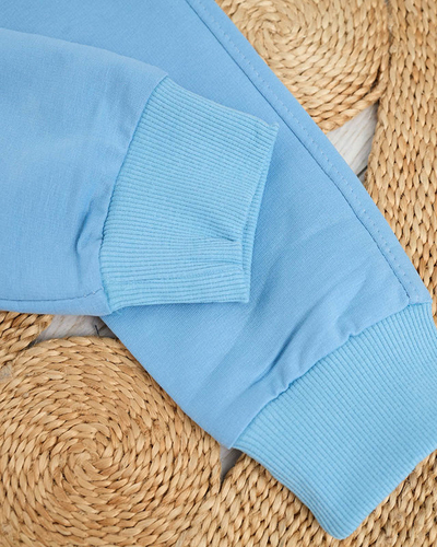 Damskie spodnie dresowe w kolorze niebieskim- Odzież