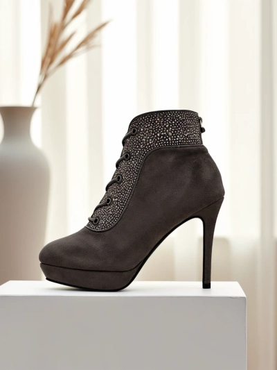 Обувки до глезена за жени Royalfashion с камъни Efelolo