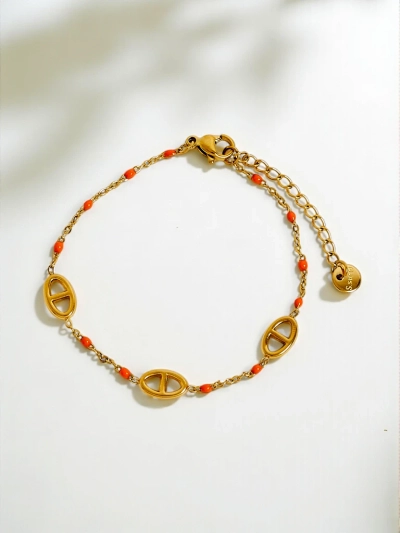 Aurelia Perseus - елегантна позлатена гривна с геометричен мотив