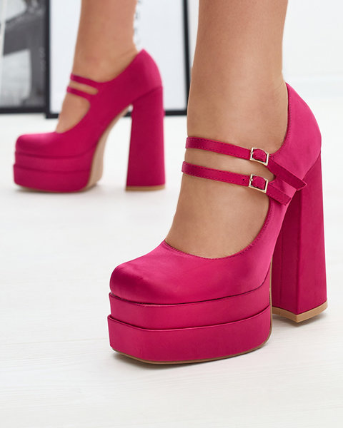 Фуксия дамски обувки с висок ток Elika - Обувки