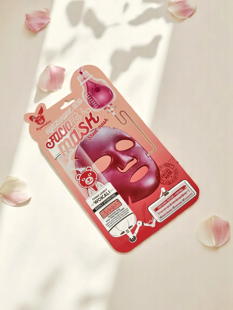 Маска за лице с хиалуронова киселина, успокояваща и стягаща