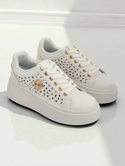 Aurelia Bianca – Бели Сникърси Платформа Royalfashion Ecru