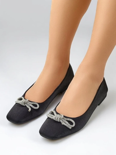 Royalfashion Жени балерини с панделка и блясък Ofenal