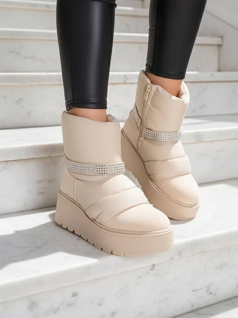 Royalfashion Дамски клиновидни зимни ботуши Renosi