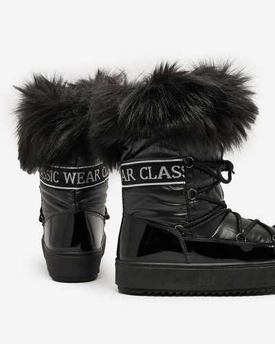 Royalfashion Ботуши с дантела a'la snow boots with fur Heccti