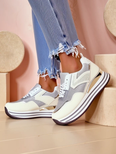 Royalfashion Дамски маратонки с брокат Borovis