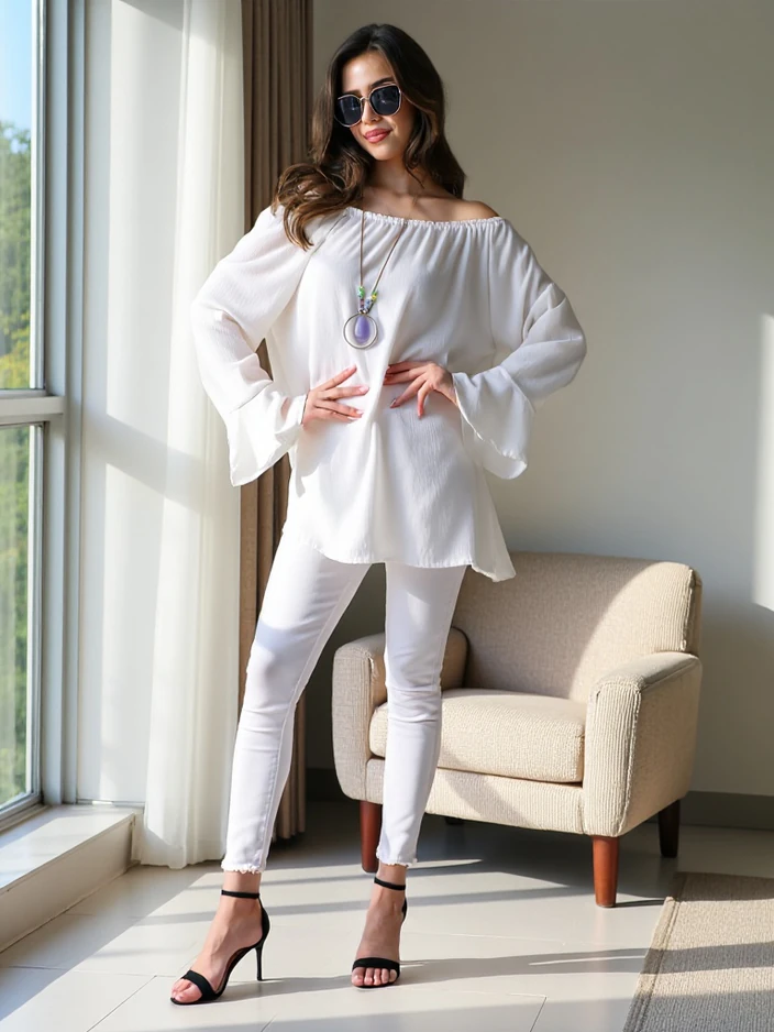 Royalfashion Женска блуза без ръкави с ръбове