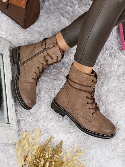 Дамски боти Ravonna от еко кожа с връзки