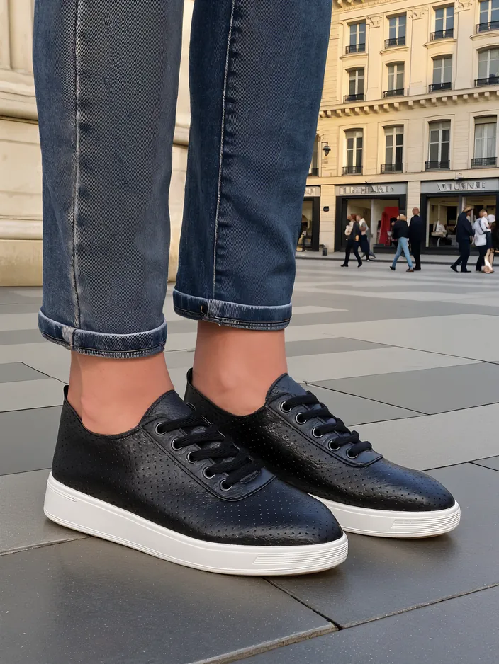 Royalfashion Дамски перфориран спортен обувки Pumbes