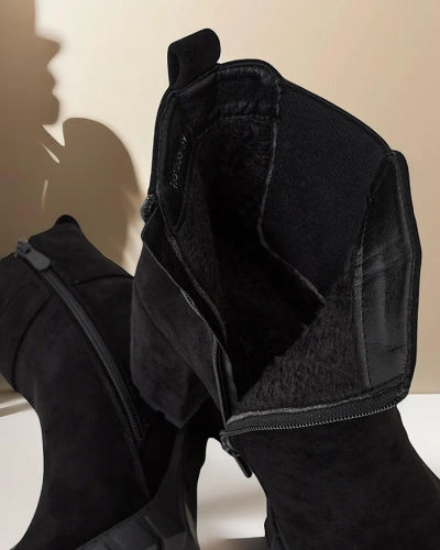 Дамски блок ток глезенки ботуши на Royalfashion Effo