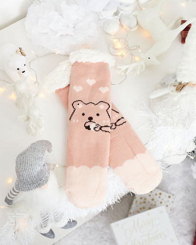 Royalfashion Дамски зимни чорапи с коледна шарка