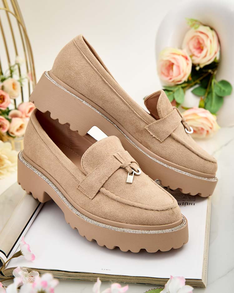 Royalfashion Дамски мокасини с циркони Ali