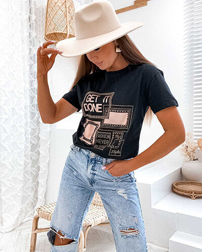 Royalfashion Дамска тениска с щампа