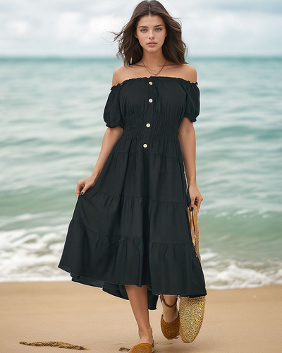 Royalfashion Дамска испанска рокля с дължина до коляното