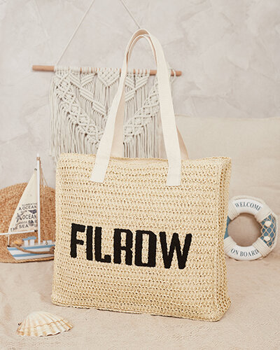 Royalfashion Голяма дамска чанта от слама