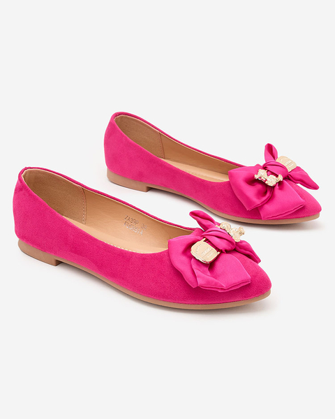 Royalfashion Дамски балерини със заострен връх и панделка Retripo