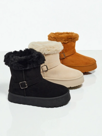 Royalfashion Къси дамски боти тип снегоходки Myrelle