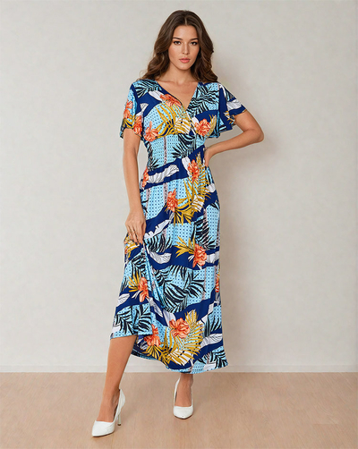 Royalfashion Дамска миди рокля с принт