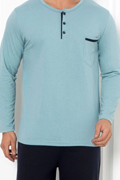 Royalfashion Памучна мъжка пижама с джоб