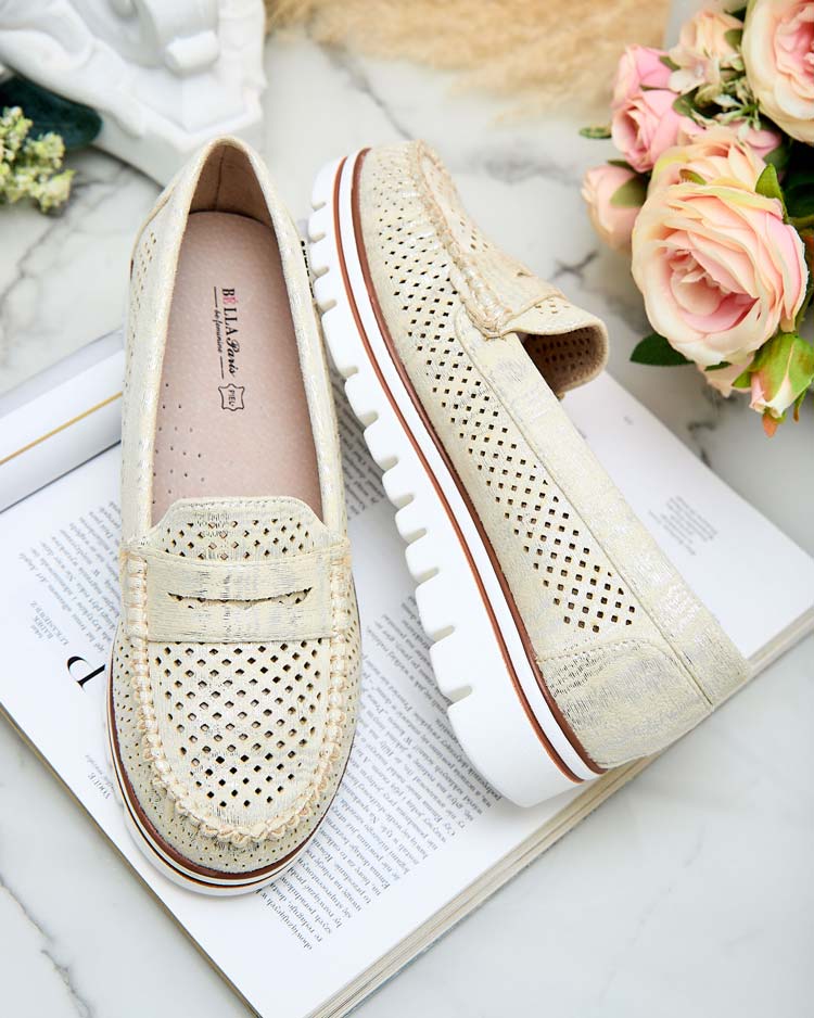 Royalfashion Ажурни дамски мокасини Leteller