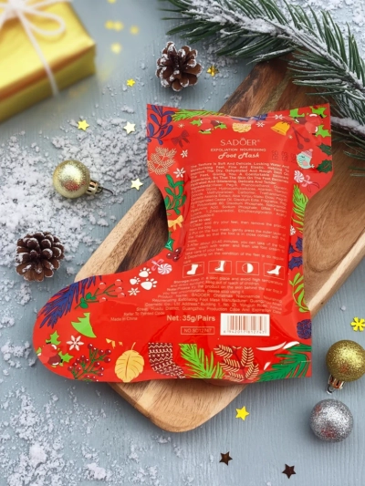 Коледна маска за крака- чорапи с ниацинамиди- хидратираща