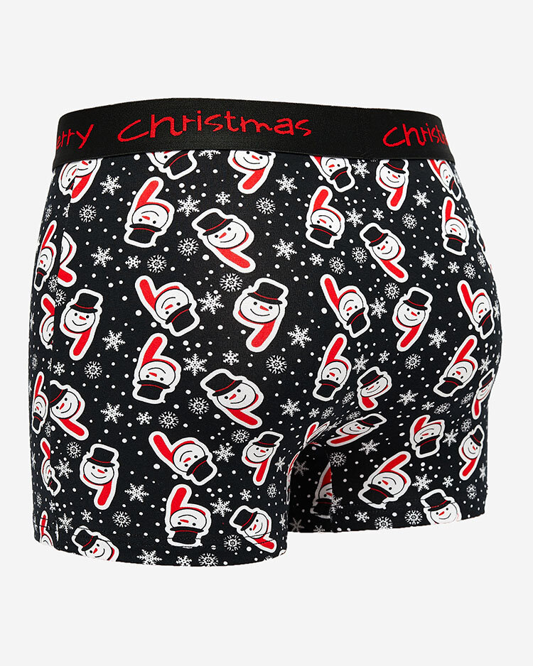 Royalfashion Коледни черни мъжки боксерки