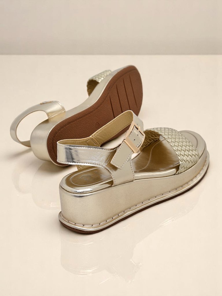 Royalfashion Дамски сандали на платформа с плитка Fiolle